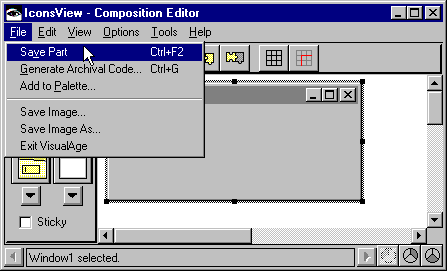 File menu File menu