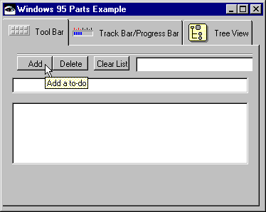 Tool Bar example Tool Bar example