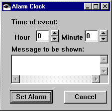 Alarm Clock user interface