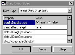 Drag Drop Spec window Drag Drop Spec window