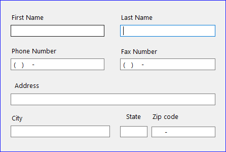 Reusable address form