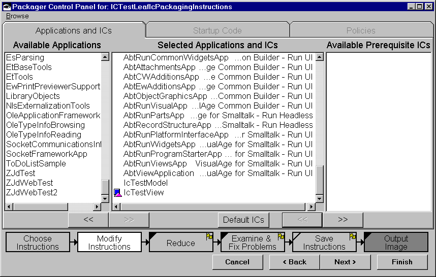 Packager Control Panel Packager Control Panel