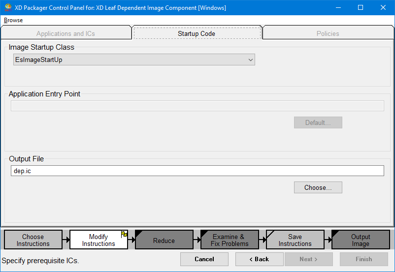 Specifying launch code