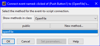 Connection window Connection window