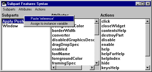 Subpart Features Syntax tool