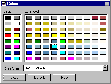 Colors window