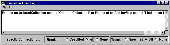 Connection trace log Connection trace log