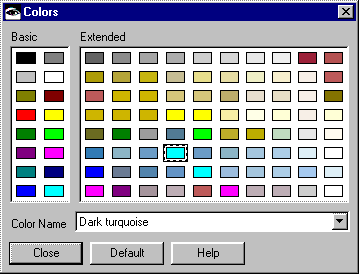 Colors window Colors window