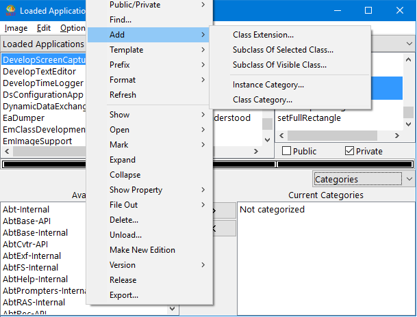 Adding a category Adding a category