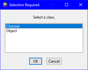 Class selection Class selection
